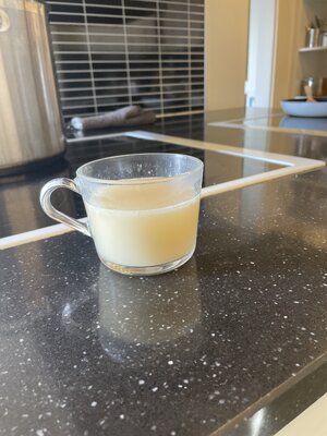 Tonkotsu ramen broth finished

